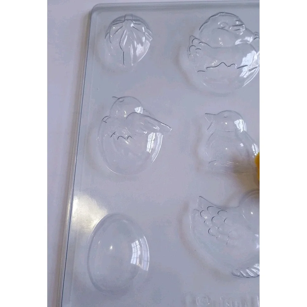 Easter Assortment‎ Plastic Candy Mold Eggs Bunnies Chics Miniature